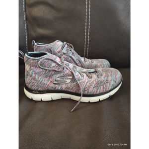 Skechers Womens Flex Appeal 2 12897 Multicolor Casual High-Top Sneakers Size 8